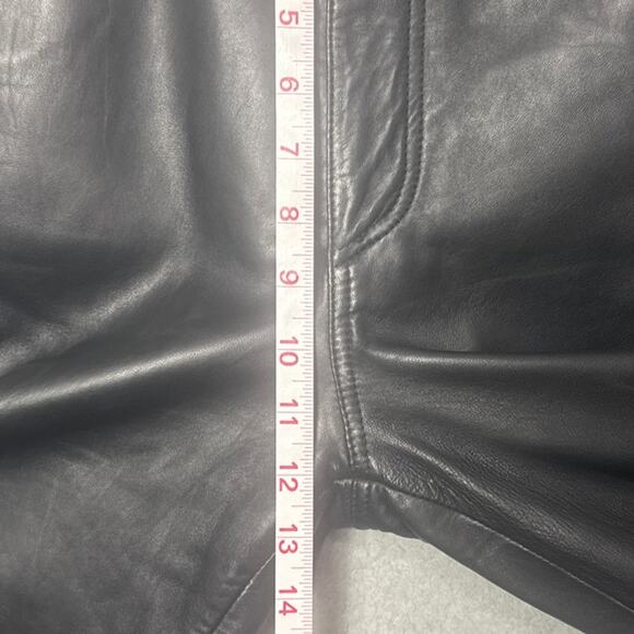 Vtg Leather Pants Michael Hoban North Beach Womens 5 Pckt Black Sz 7/8 Glamrock - Picture 5 of 11